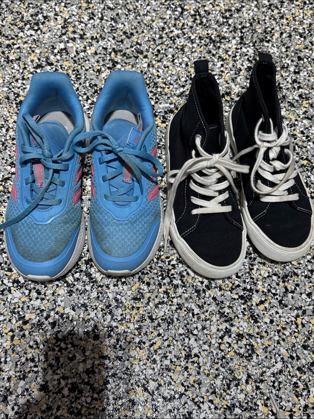 adidas Blue and Pink Kids Running Sneakers